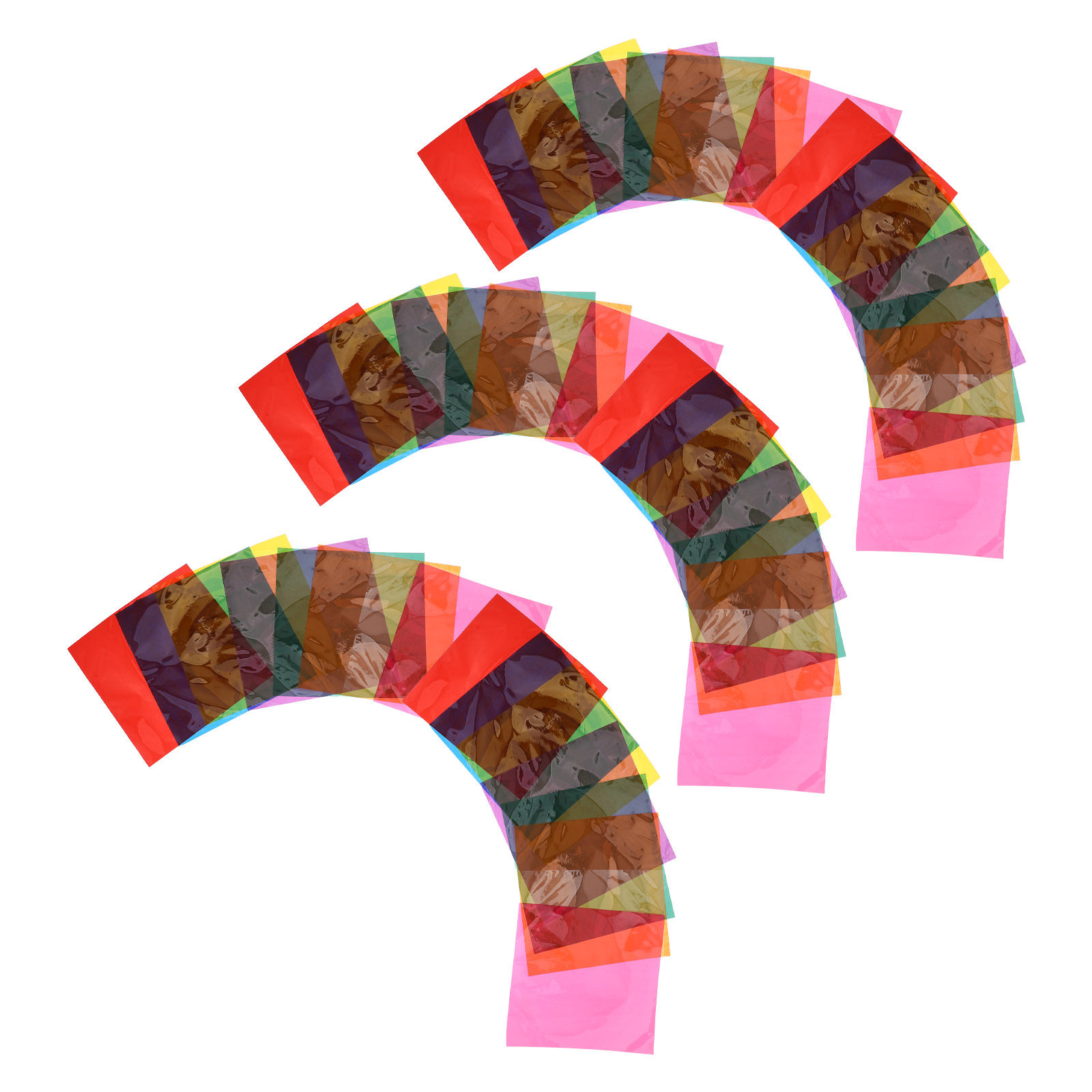 Embellishment Crafts - 90Pcs Colored Cellophane Paper Sheets Light
