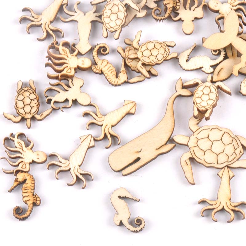 Craft Embellishments - 20 Chiếc 25-40Mm Rùa Biển/Ngang/Cá Voi