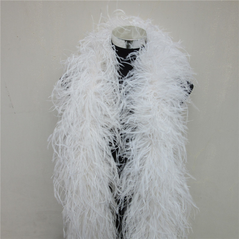Feather Trim Marabou - 2 Mét 6 Lớp Trắng Tự