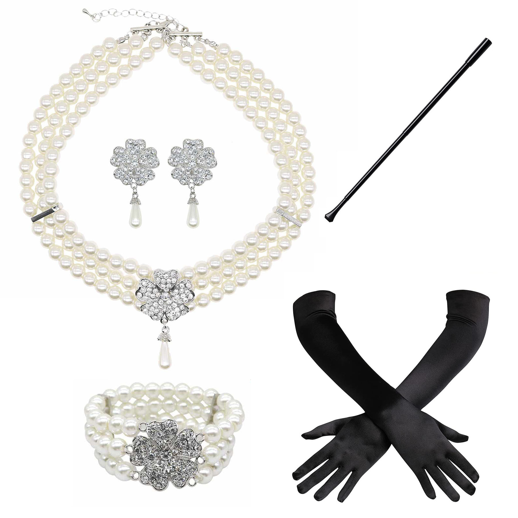 1920s1950s Imitation Pearl Nec - đánh giá và giá Pearl Trim Chain