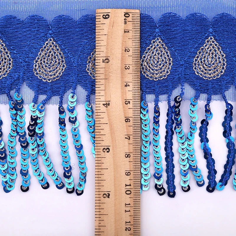 2/5Yards 10cm Sequin Tassel La - đánh giá và giá Lace Ribbon Trim