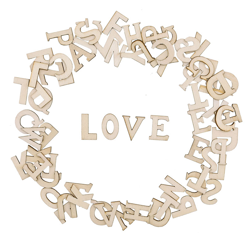 100pcs Letters Wooden Alphabet - đánh giá và giá Craft Embellishments