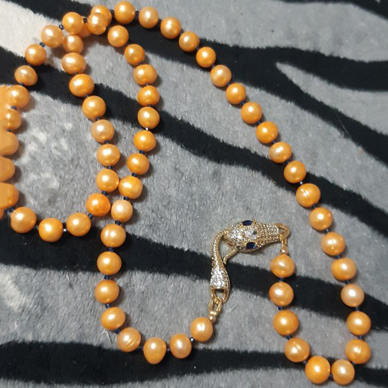 Juya Mạ Vàng Thật 18K Loài Rắn - đánh giá và giá Pearl Trim Chain
