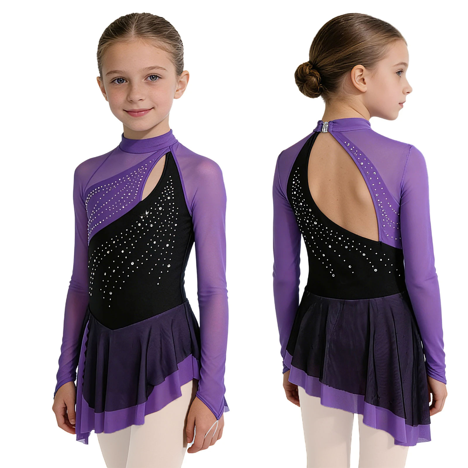 Kids Girls Gymnastics Tops Fig - đánh giá và giá Rhinestone Banding Trim