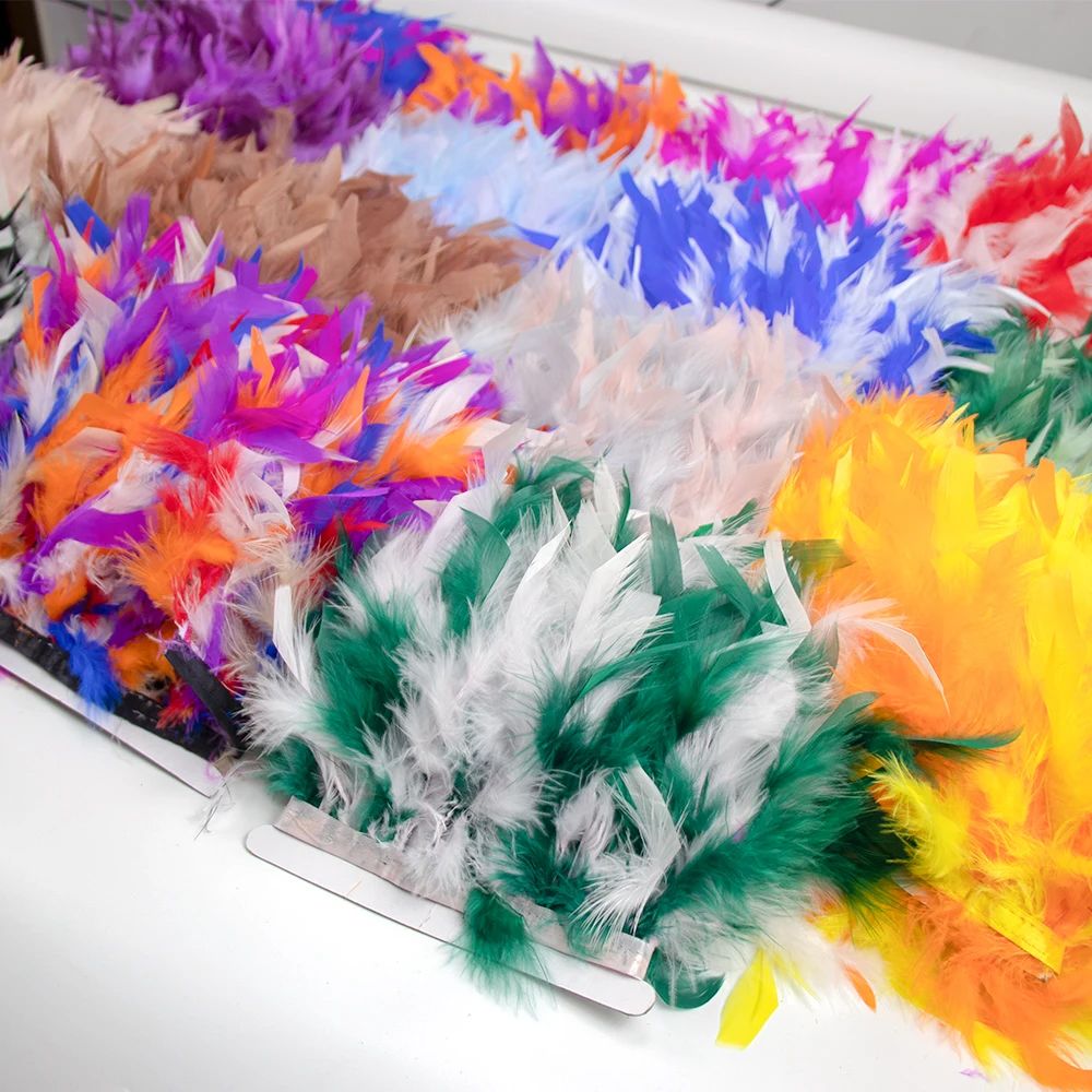 1M 5M 10M Bicolor Turkey Feath - đánh giá và giá Feather Trim Marabou