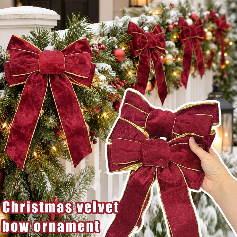 10/1Pcs Claret Velvet Bow Chri - đánh giá và giá Velvet Ribbon Roll