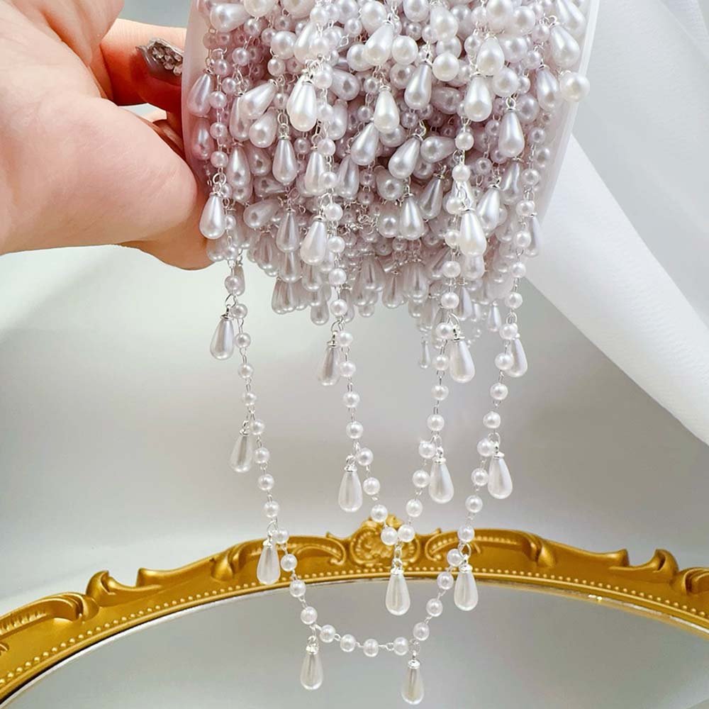 0.5M 1M Imitation Pearl Waterd - đánh giá và giá Pearl Trim Chain