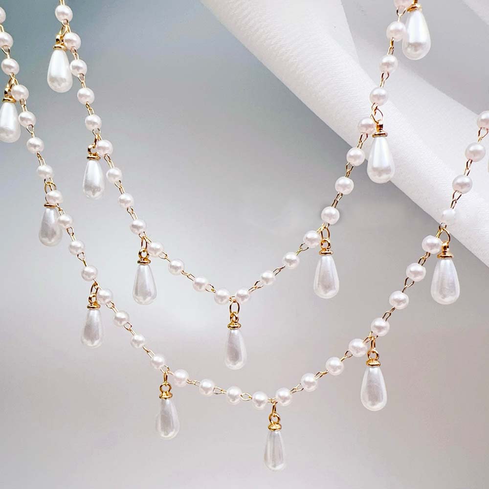 0.5M 1M Imitation Pearl Waterd - đánh giá và giá Pearl Trim Chain