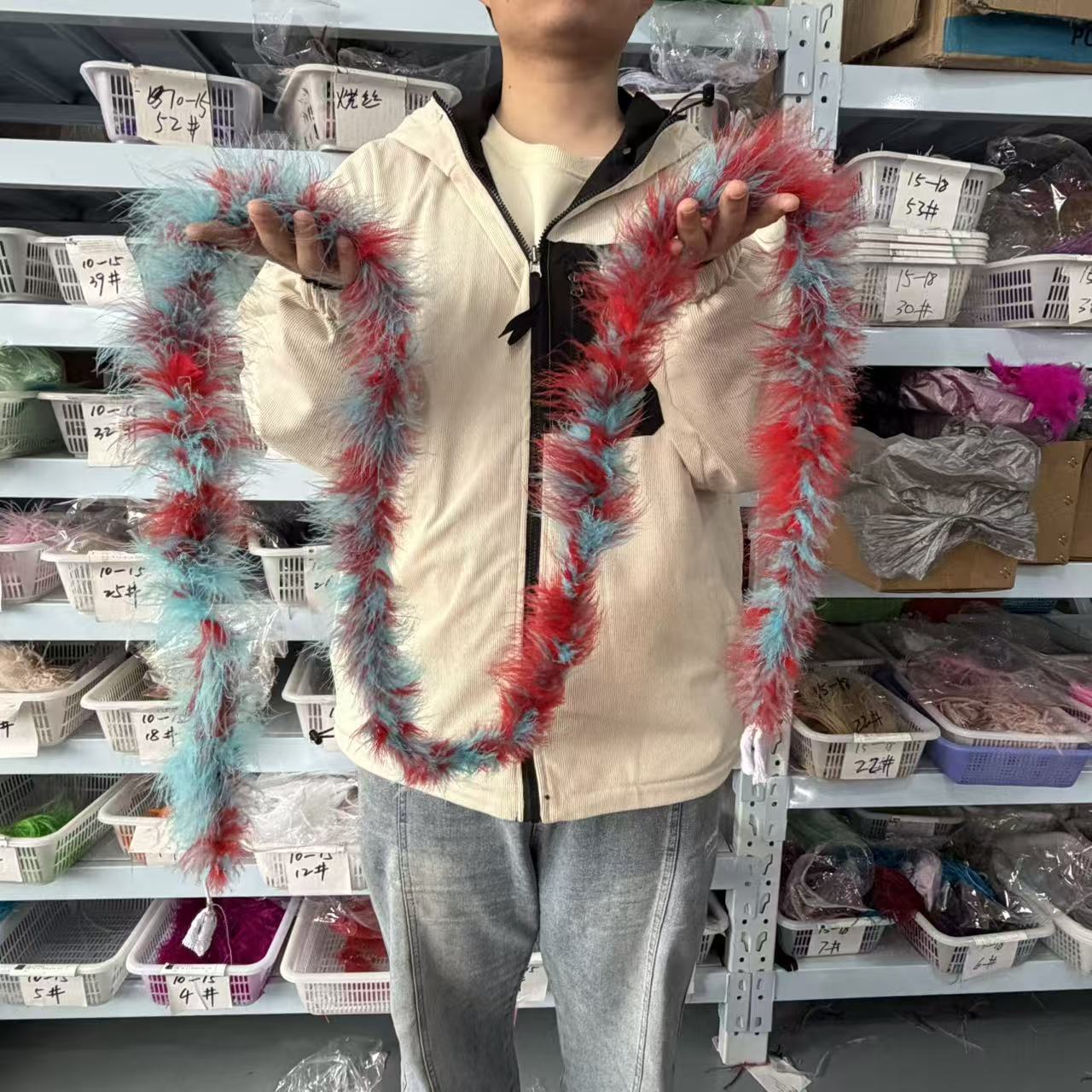 Multicolored 2Meters Marabou F - đánh giá và giá Feather Trim Marabou