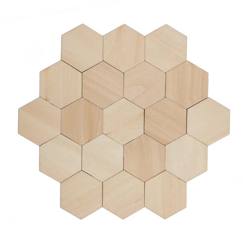 10-120mm Wooden Hexagon Blank  - đánh giá và giá Craft Embellishments