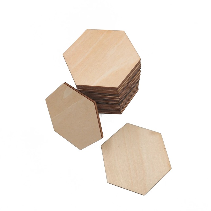 10-120mm Wooden Hexagon Blank  - đánh giá và giá Craft Embellishments