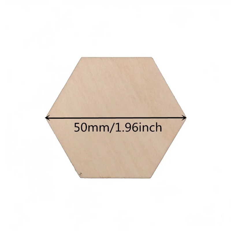10-120mm Wooden Hexagon Blank  - đánh giá và giá Craft Embellishments