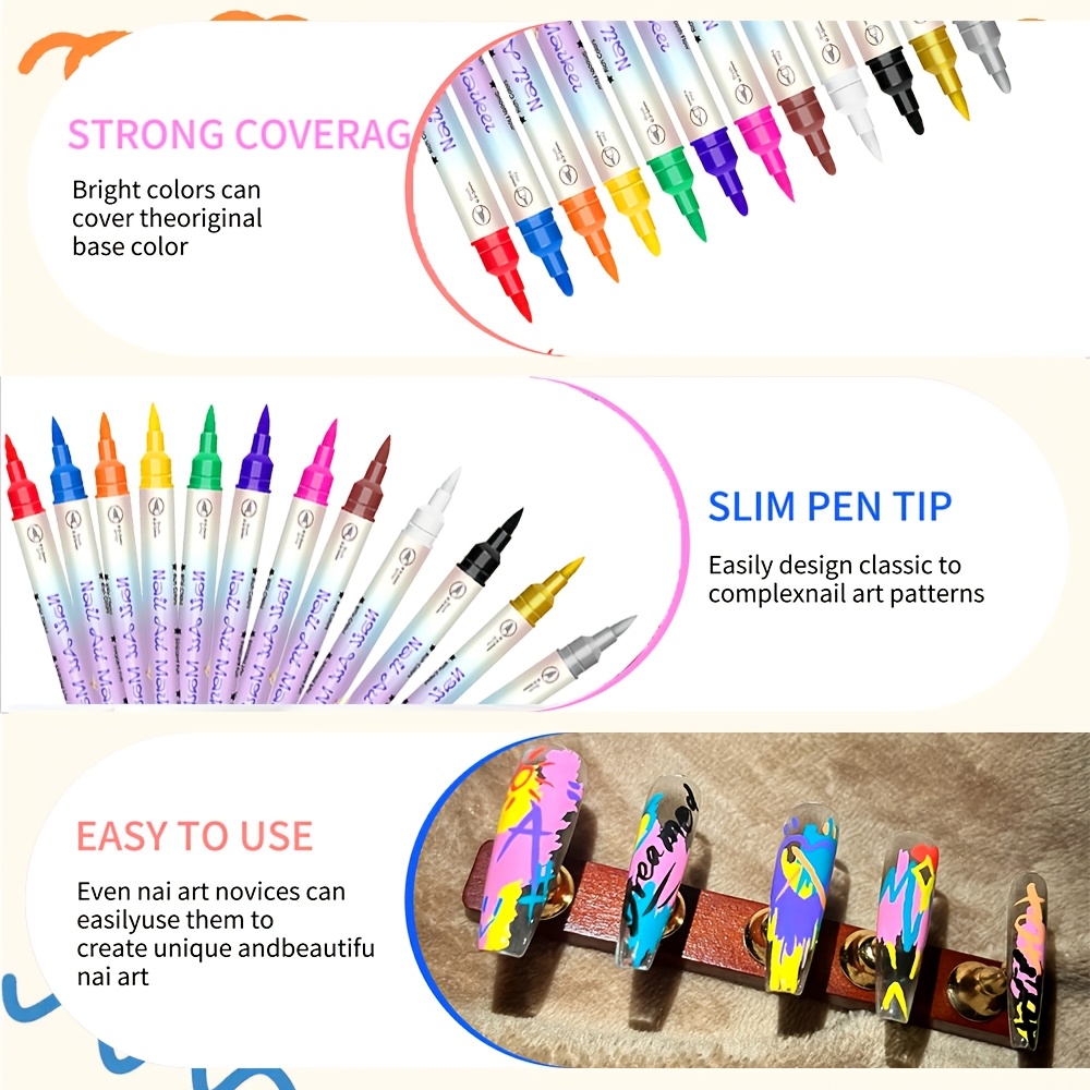 12 Colors Nail Art Pen Set 24  - đánh giá và giá Copic Marker Sketch