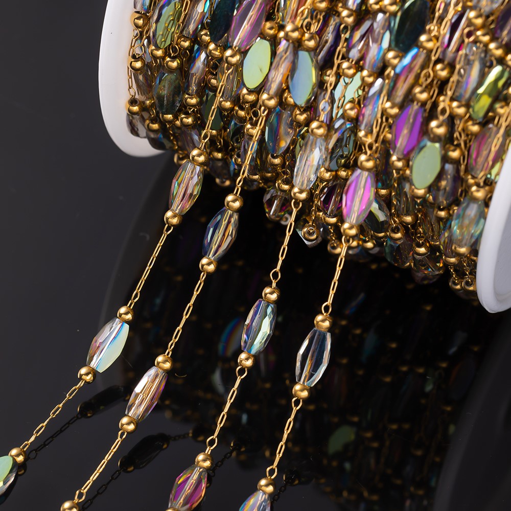 1Meter Stainless Steel Gold Be - đánh giá và giá Pearl Trim Chain
