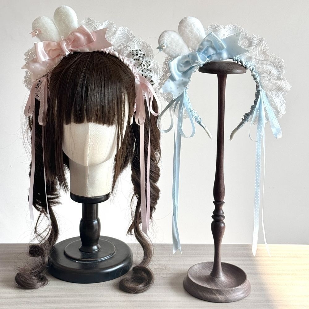 New Polka Dot Bow Bunny Ear He - đánh giá và giá Lace Ribbon Trim