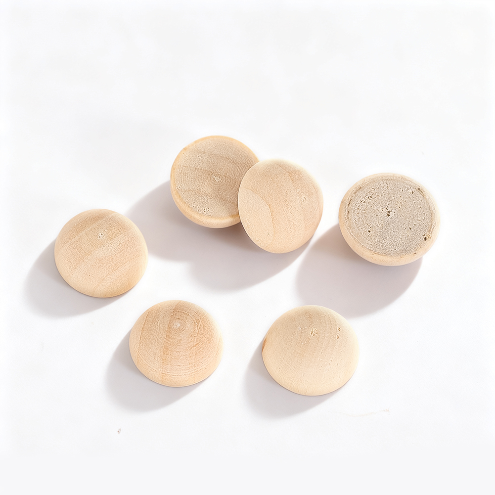 120pcs 15mm Half Wood Balls Un - đánh giá và giá Craft Embellishments