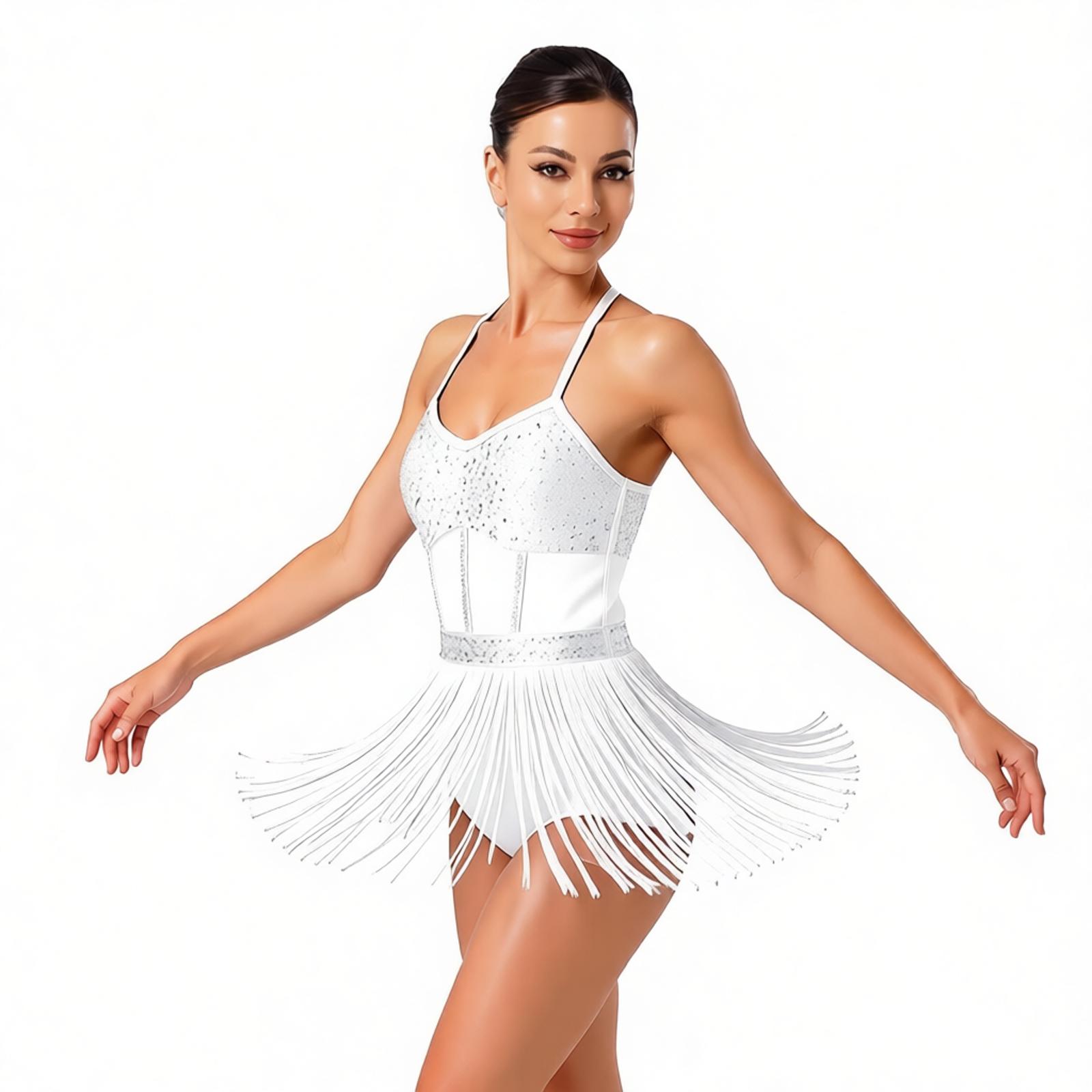 Women Tassel Latin Dance Leota - đánh giá và giá Rhinestone Banding Trim